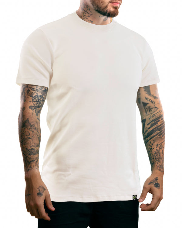 CAMISETA LISA IVORY - ALTO GRAMAJE 330G