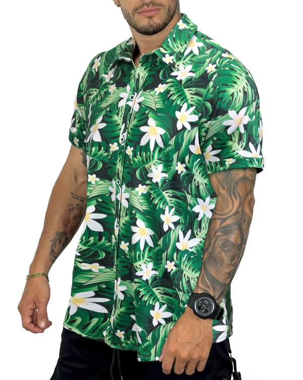 Camisa Flores Tropical