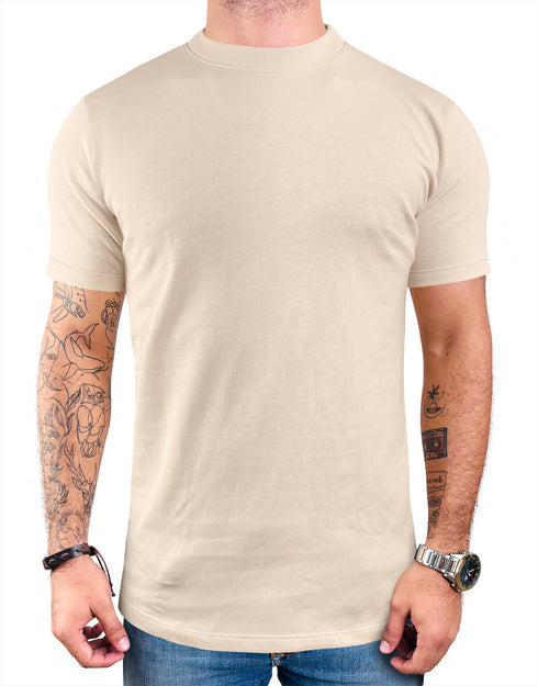 CAMISETA LISA BEIGE - ALTO GRAMAJE 290G