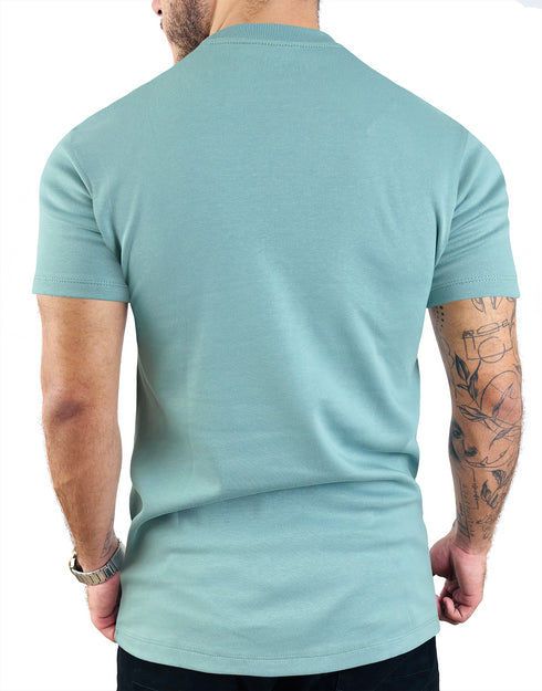 CAMISETA LISA TEAL - ALTO GRAMAJE 330G