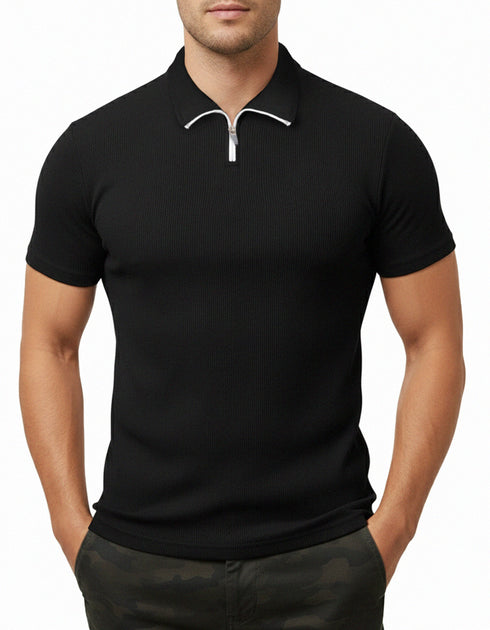 POLO CON CIERRE NEGRO