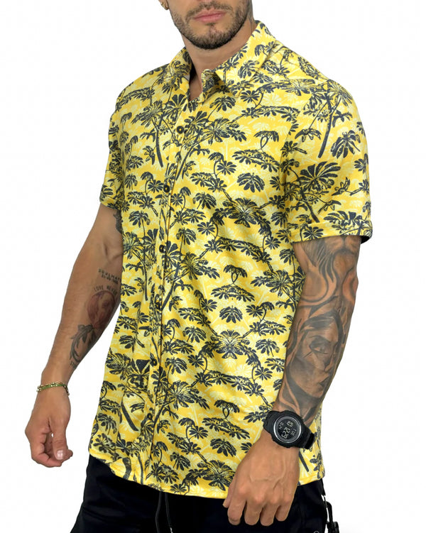 CAMISA TROPICAL AMARILLA