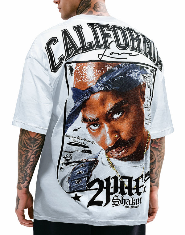 OVERSIZE TUPAC CALIFORNIA BLANCO