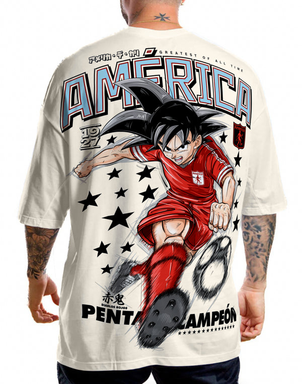 OVERSIZE AMERICA DE CALI GOKU IVORY DTF