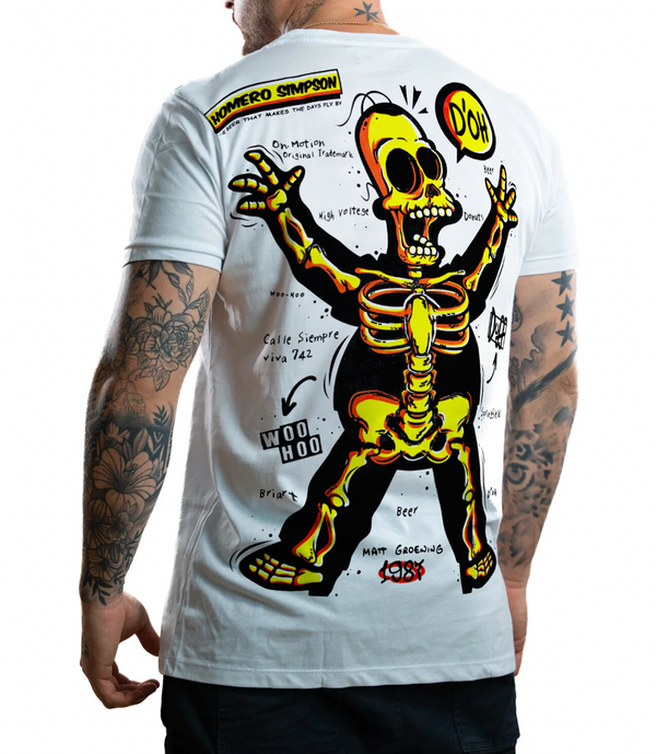 Camiseta Homero Skeleton